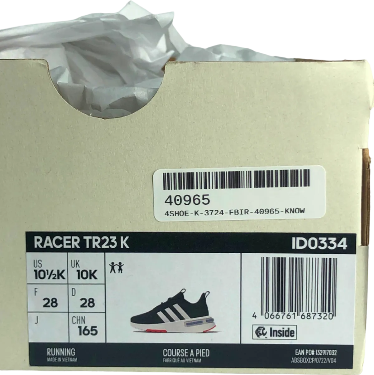 Adidas Black Racer TR23 Running Shoes UK 10K