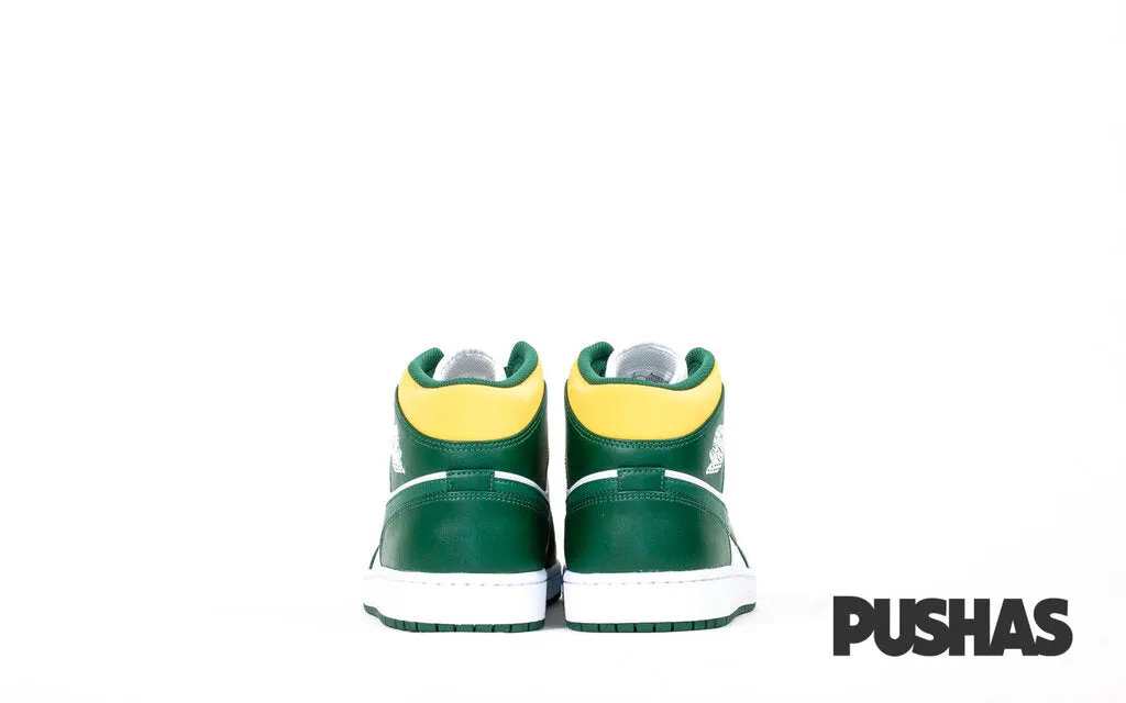 Air Jordan 1 Mid 'Green & Gold'