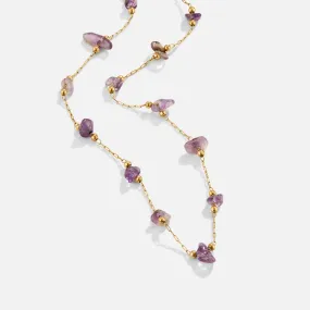 Amethyst Crystal Bead Necklace