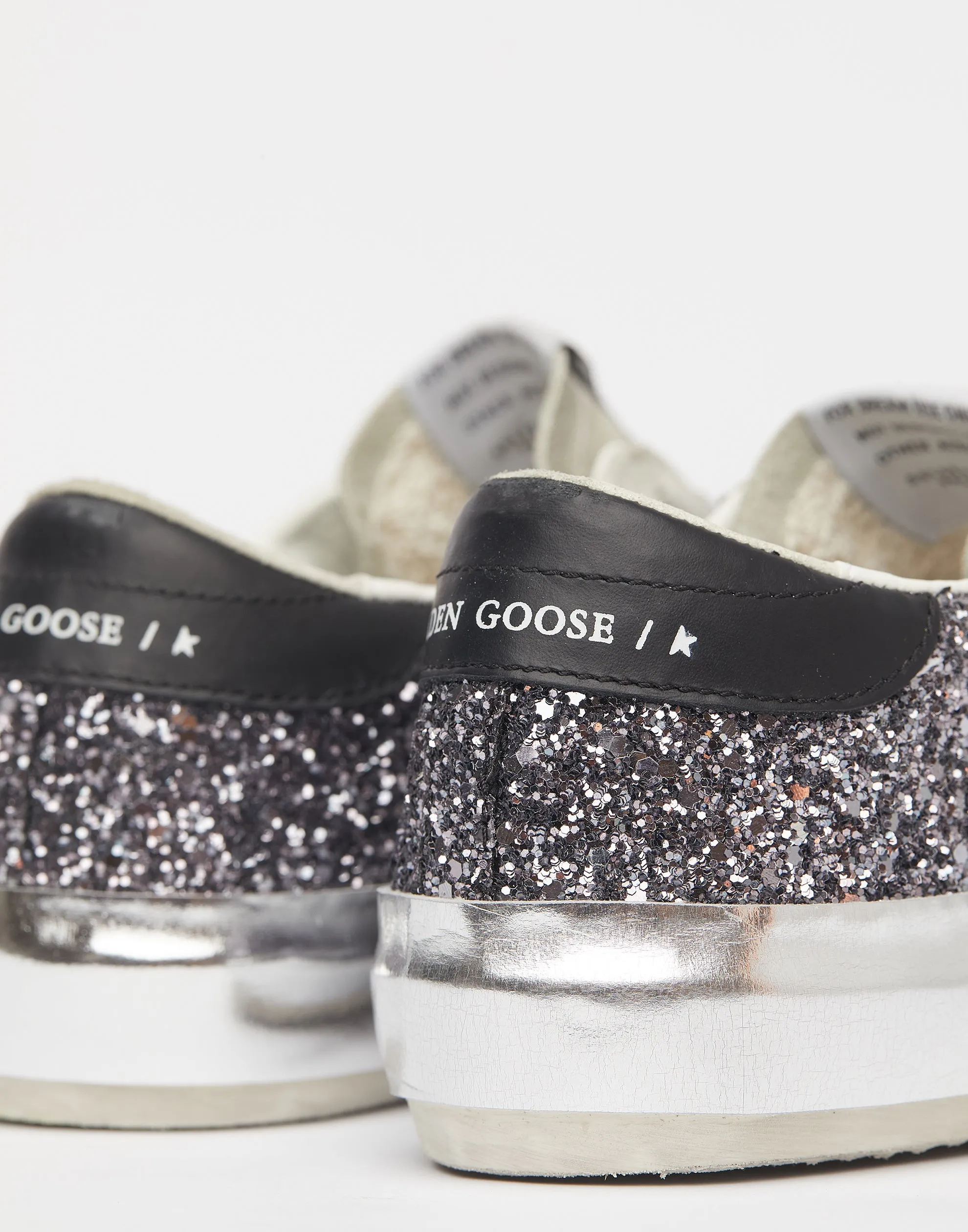 Anthracite Glitter Superstar Sneakers