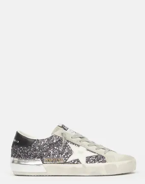 Anthracite Glitter Superstar Sneakers