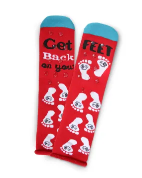 Back On Your Feet Greeting Card Crew Socks