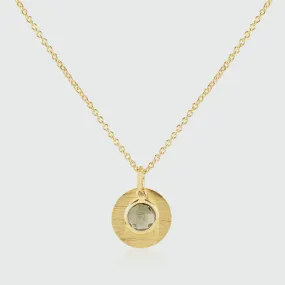 Bali 9ct Gold White Topaz April Birthstone Necklace