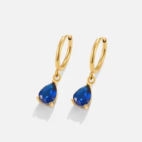 Blue Marina Crystal Drop Earrings