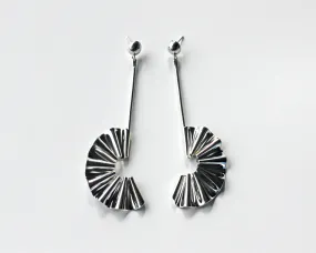 CABO | Mermaid's Tail Collection | Stick Half Metal Earrings - Silver