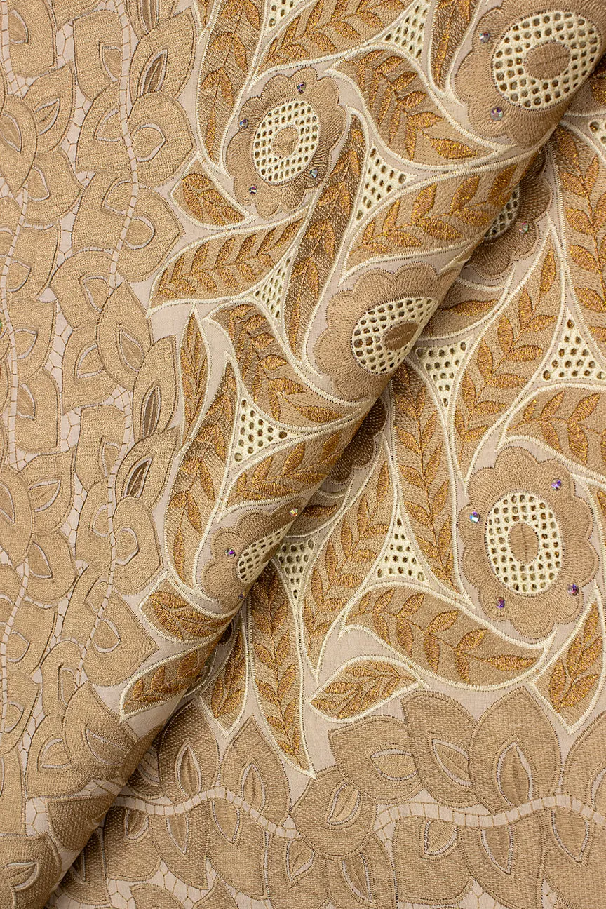 Celebrant Swiss Voile Lace - SWC065 - Light & Golden Brown