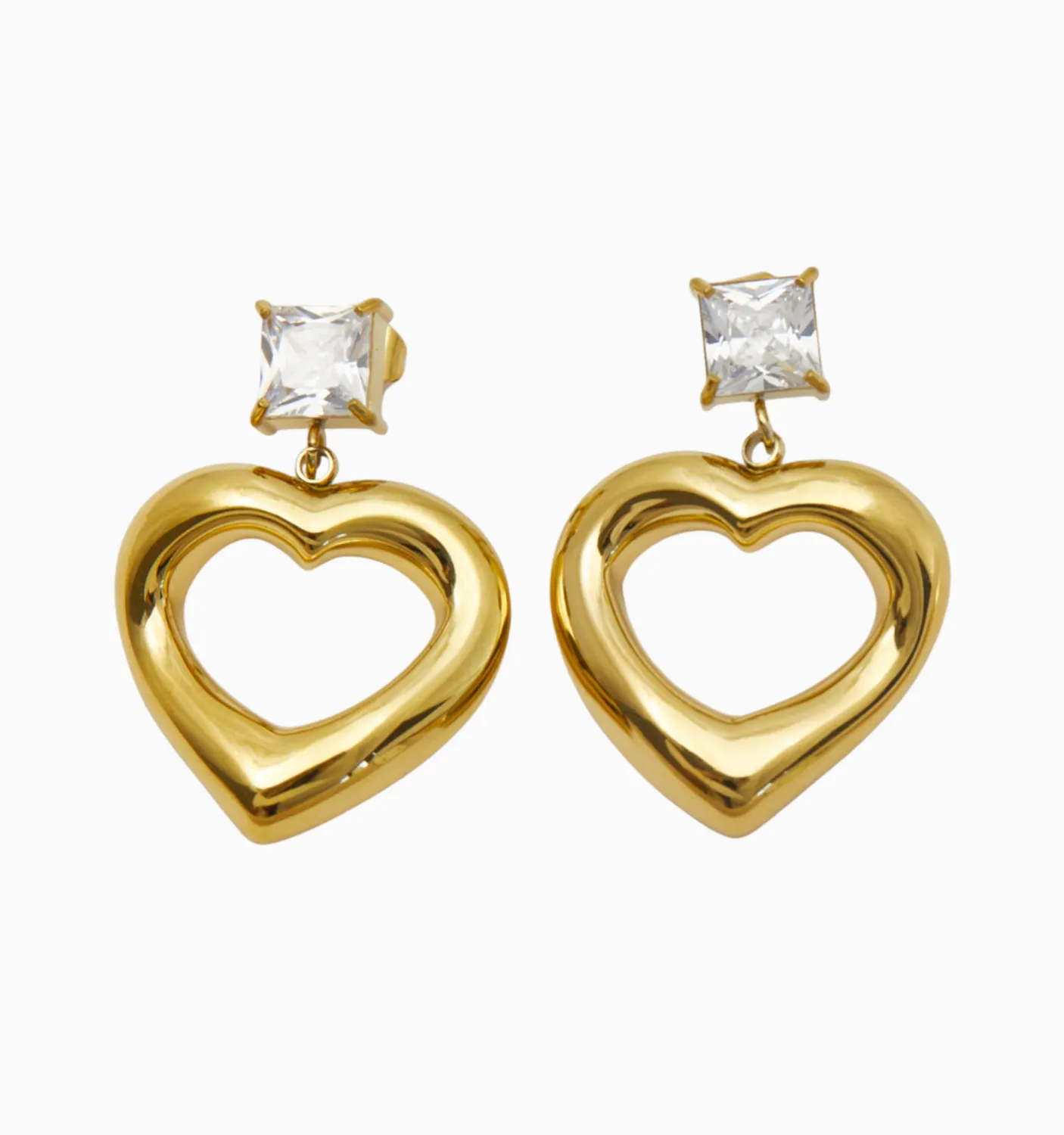 Crystal Heart Earrings