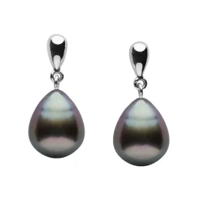 Dew Collection 10.0-11.0 mm Tahitian Drop Pearl Earrings