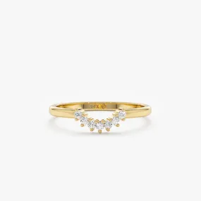 Diamond Half Moon Nesting Ring, Kelly