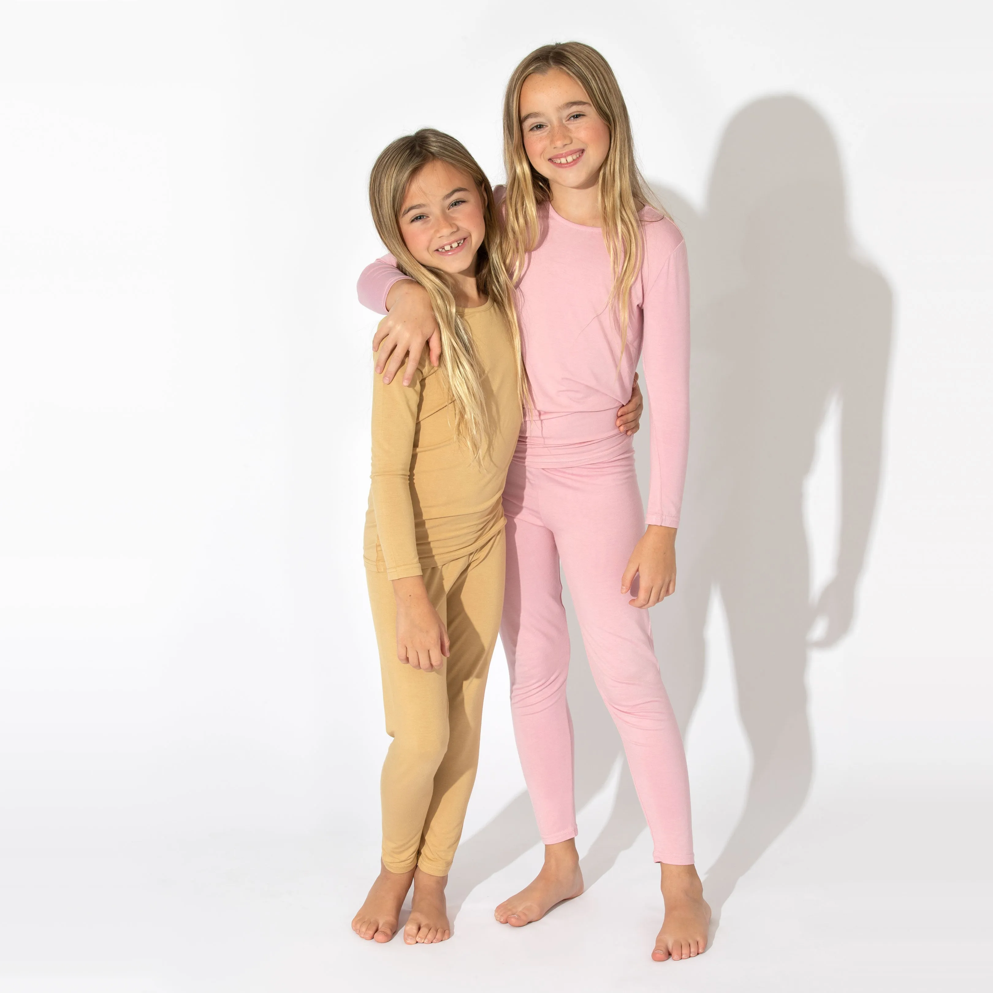 Dusty Rose Bamboo Kids Pajamas