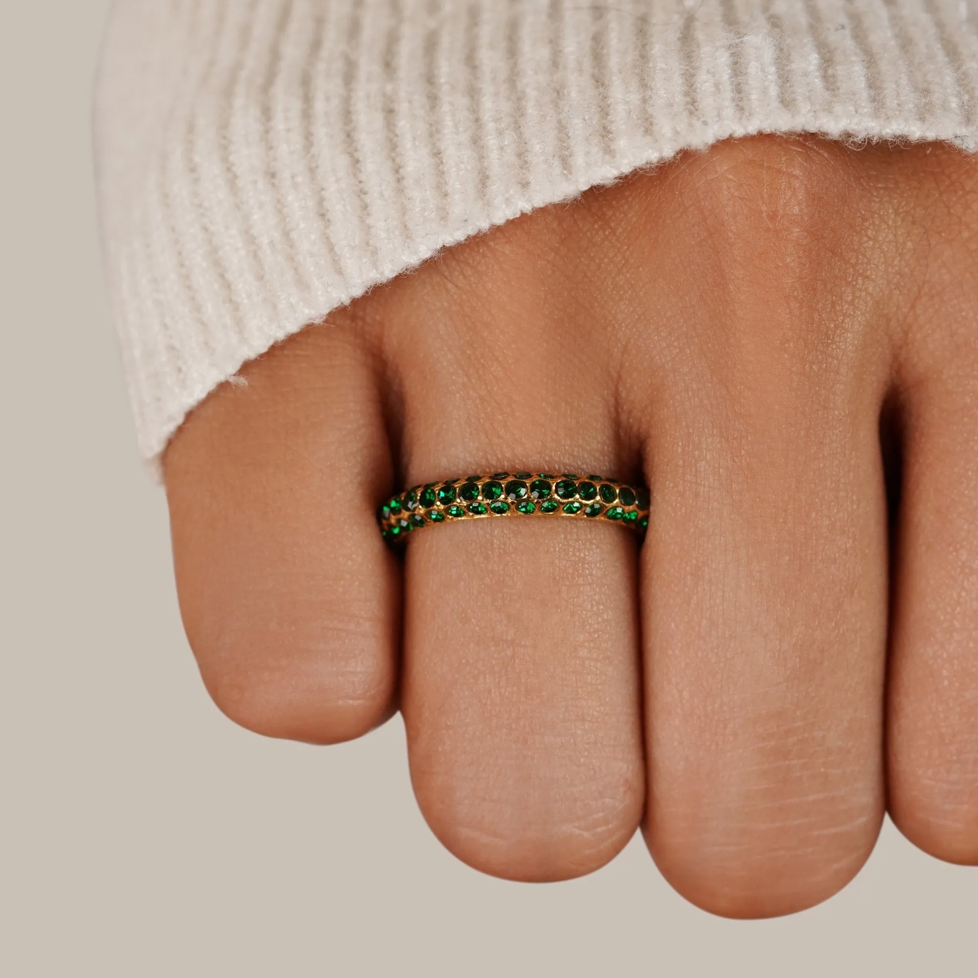 Forest Green Crystal Ring