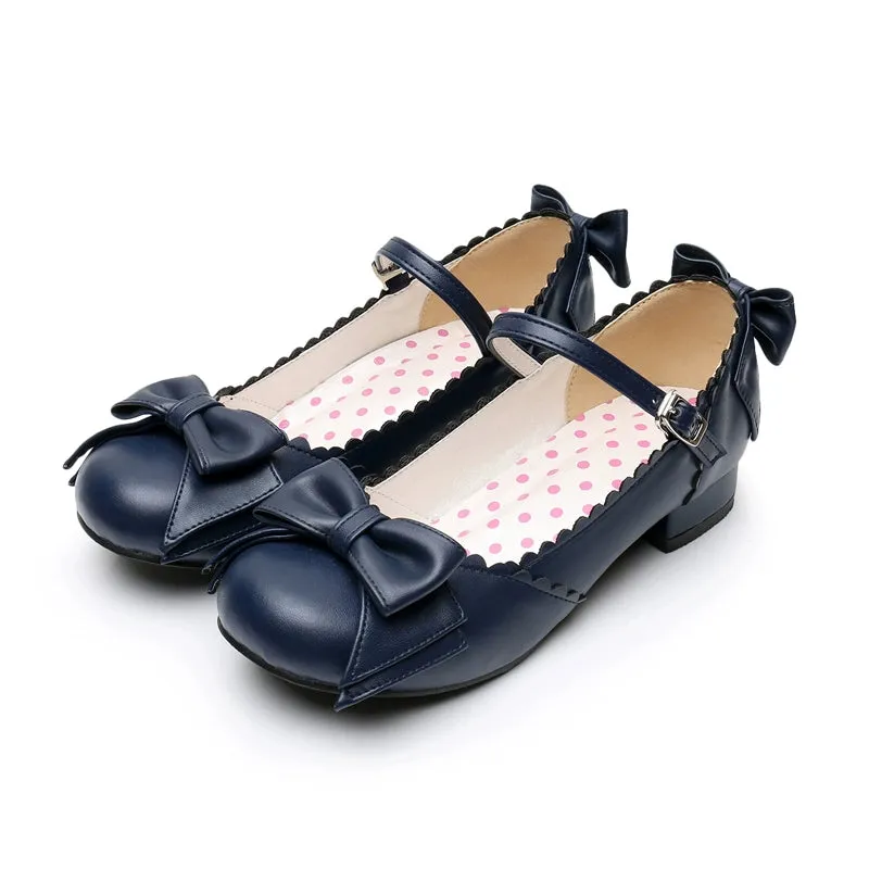 Instant Shipping! Bow Knot Tea Party Flat Shoes