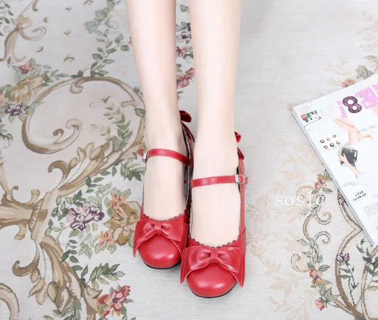 Instant Shipping! Bow Knot Tea Party Flat Shoes