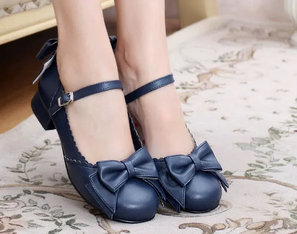 Instant Shipping! Bow Knot Tea Party Flat Shoes