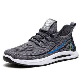 Men's Casual Sports Shoes Flying Woven Mesh Breathable Korean Running Cross-border Large