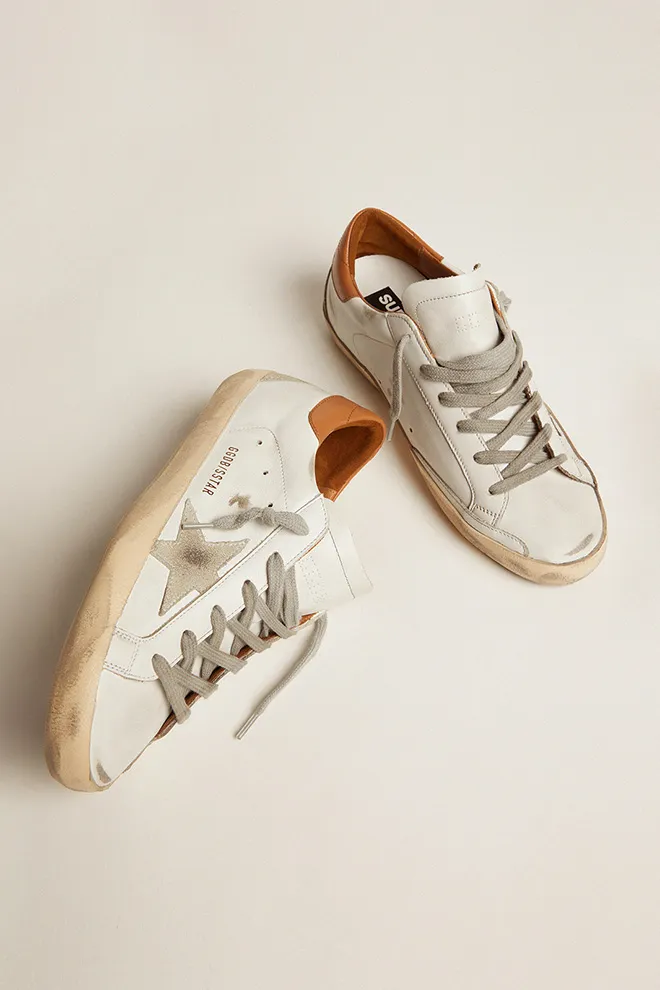 Men’s Super-Star sneakers with suede star and brown heel tab