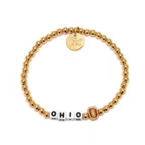 Ohio State Waterproof Gold Bracelet