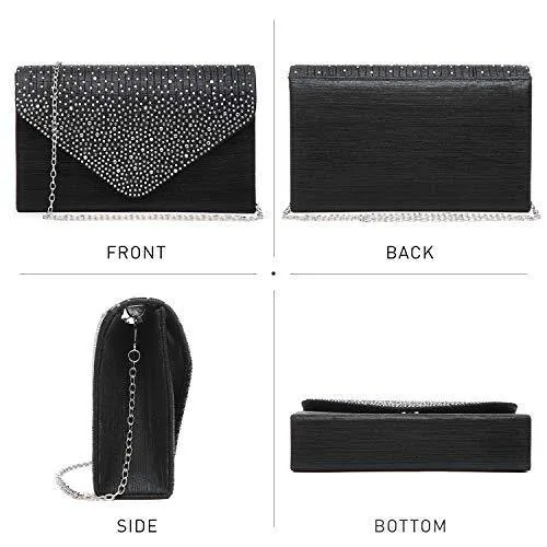 Rhinestone Envelope Evening Clutch