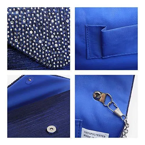 Rhinestone Envelope Evening Clutch