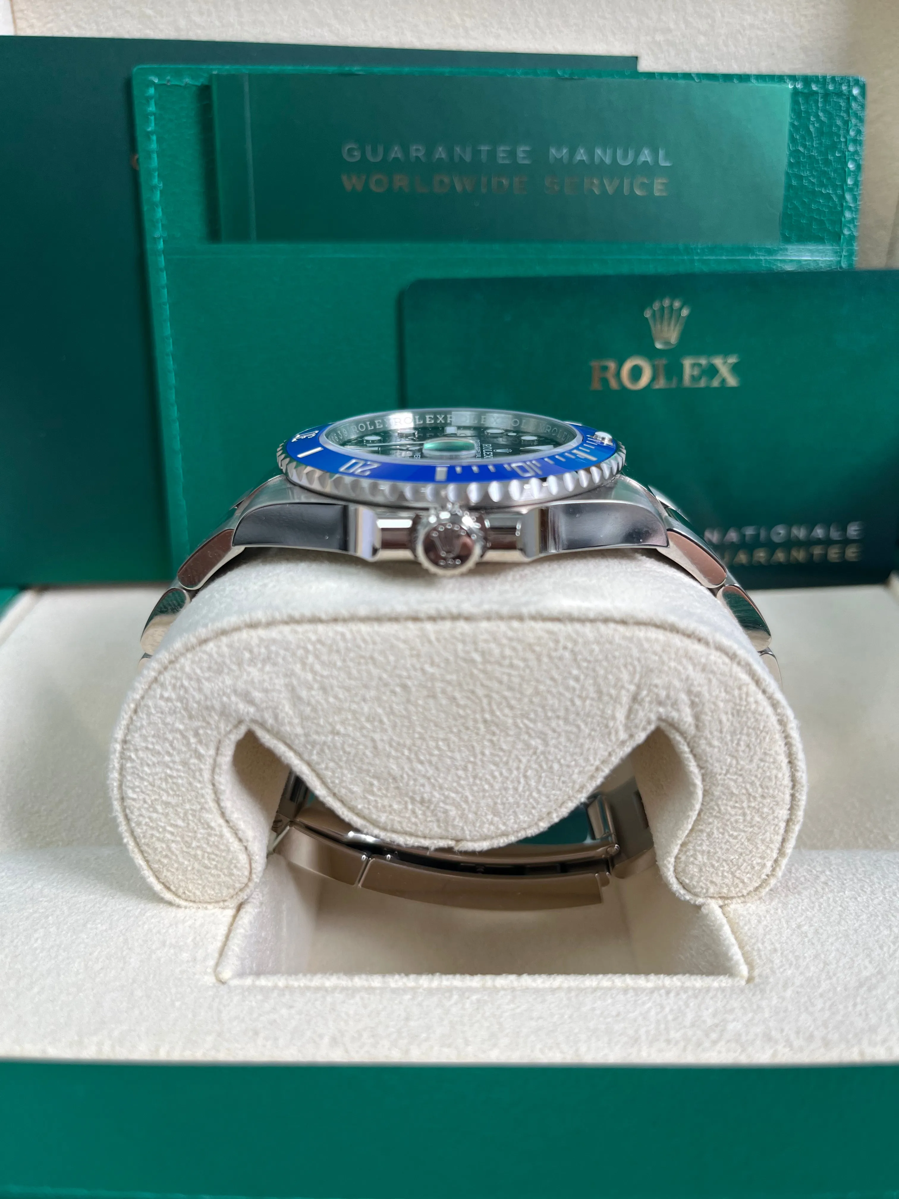 Rolex White Gold Submariner Date Watch - The Blueberry - Blue Bezel - Black Dial (Ref # 126619LB)