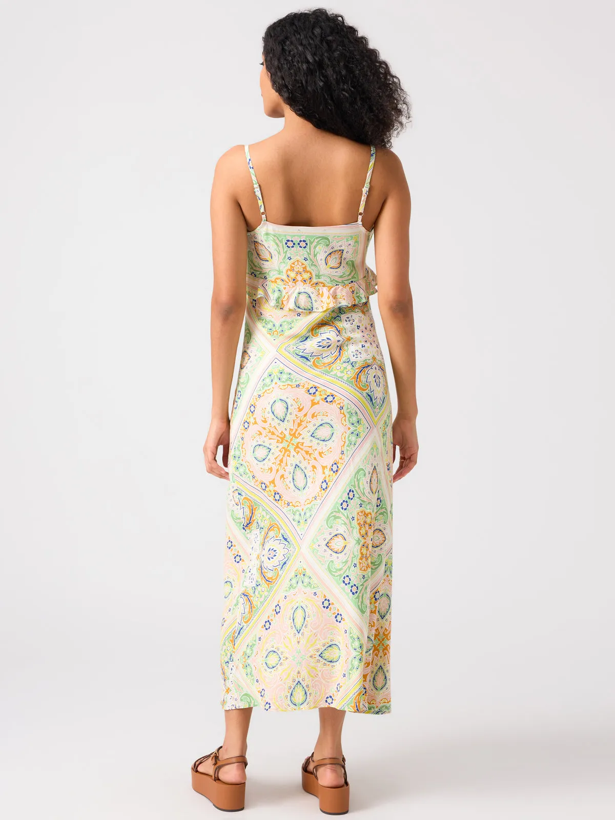 Spring Favorite Slip Dress Scarf Paisley